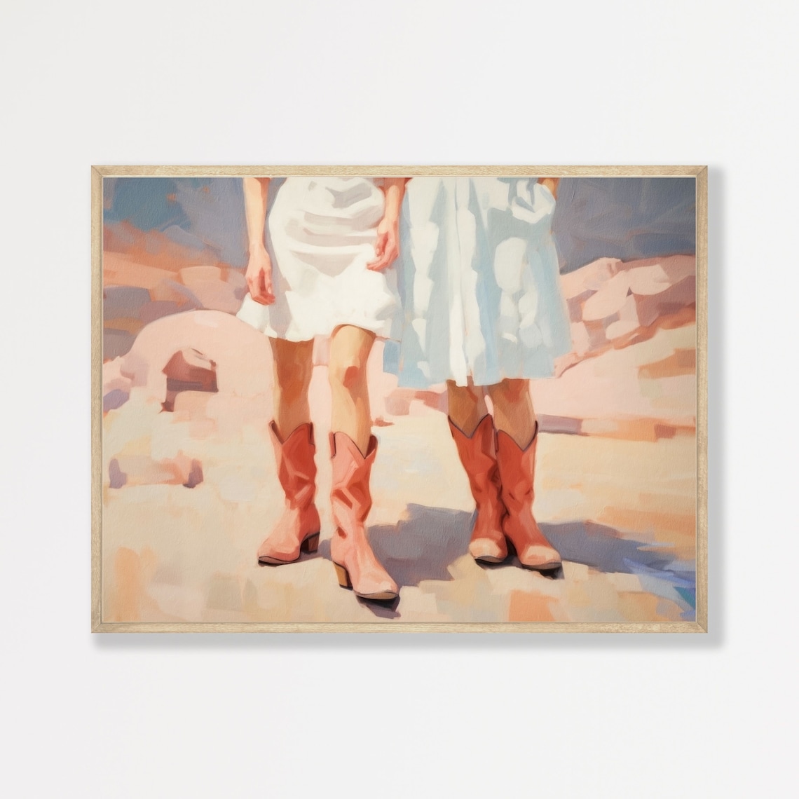 Cowgirl Retro Country Aesthetic, Western Art Print