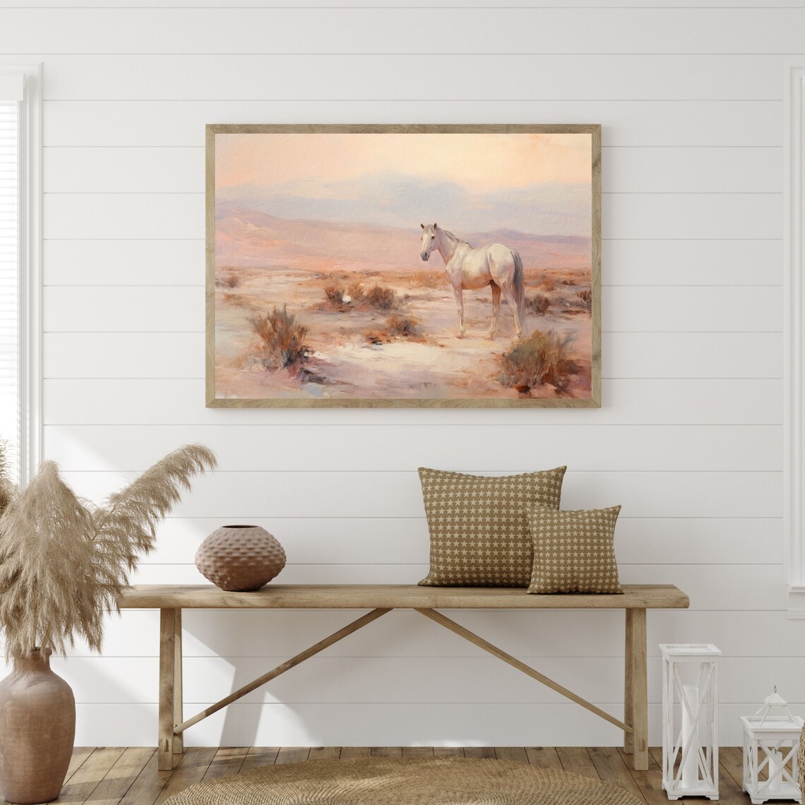 Retro Equestrian Horse Landscape Vintage Art Print - Image 3
