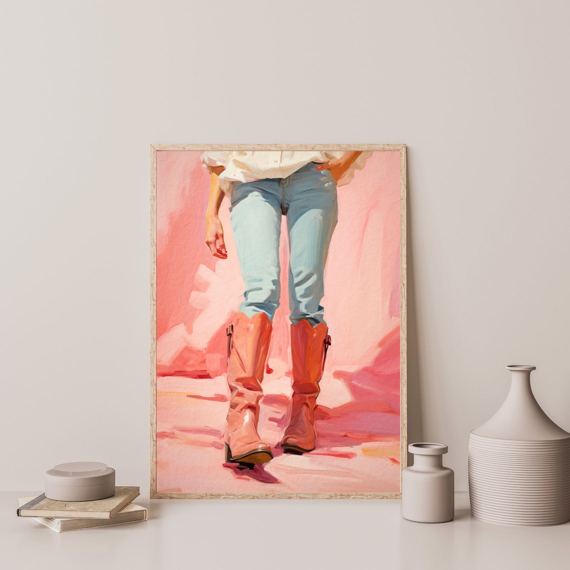 Pink Western Wall Art Print Retro Country Cowgirl Decor Minimal Girly Apartment Room Decor Teen Bedroom Decor P 401 - Image 3