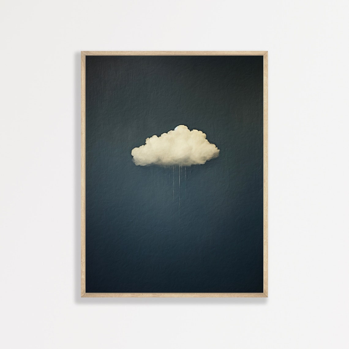 Moody Cloud Print Dark Abstract Painting Minimal Modern Wall Art Maximalist Decor P 725