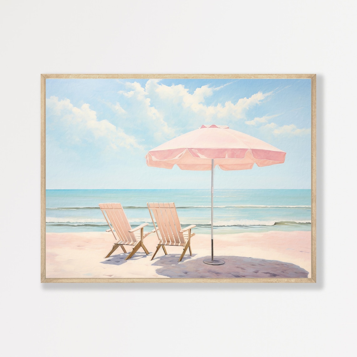 Retro Beach Minimalist Coastal Home Art Print
