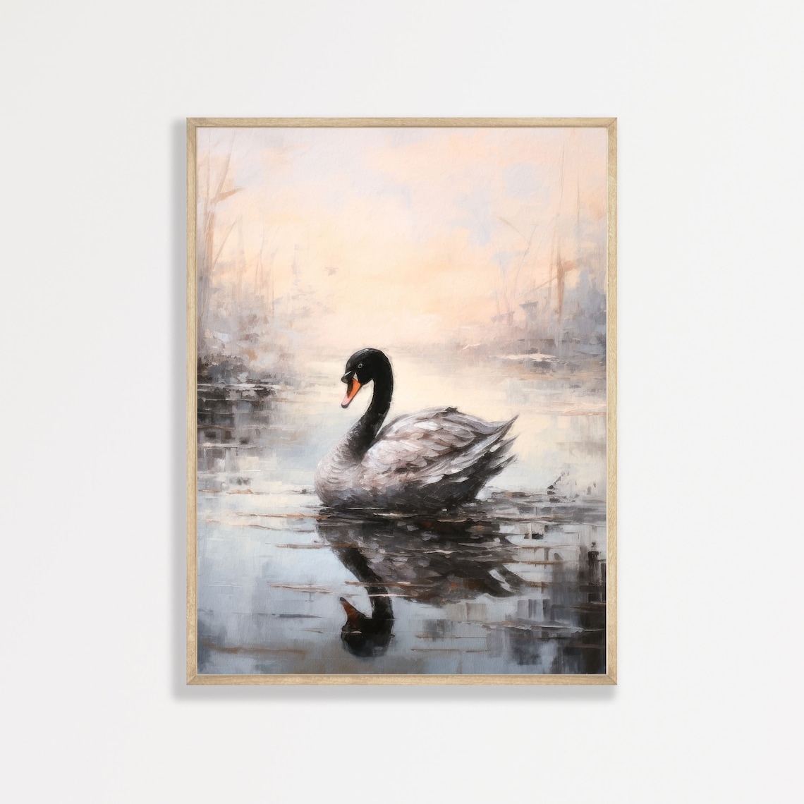 Black Swan Retro Aesthetic Vintage Wall Poster