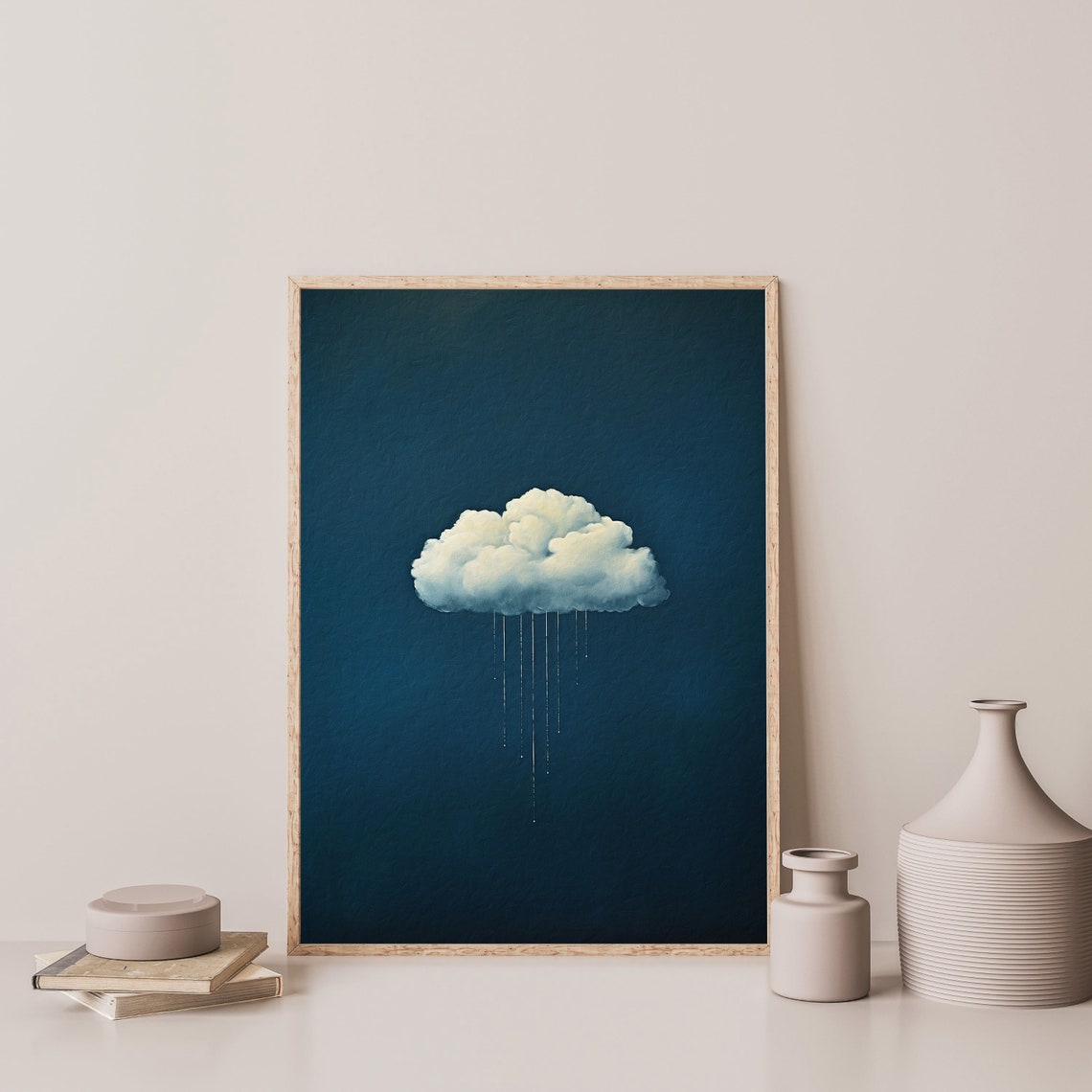 Abstract Cloud Print Modern Wall Art Maximalist Decor Minimal Dark Art Print P 739 - Image 3