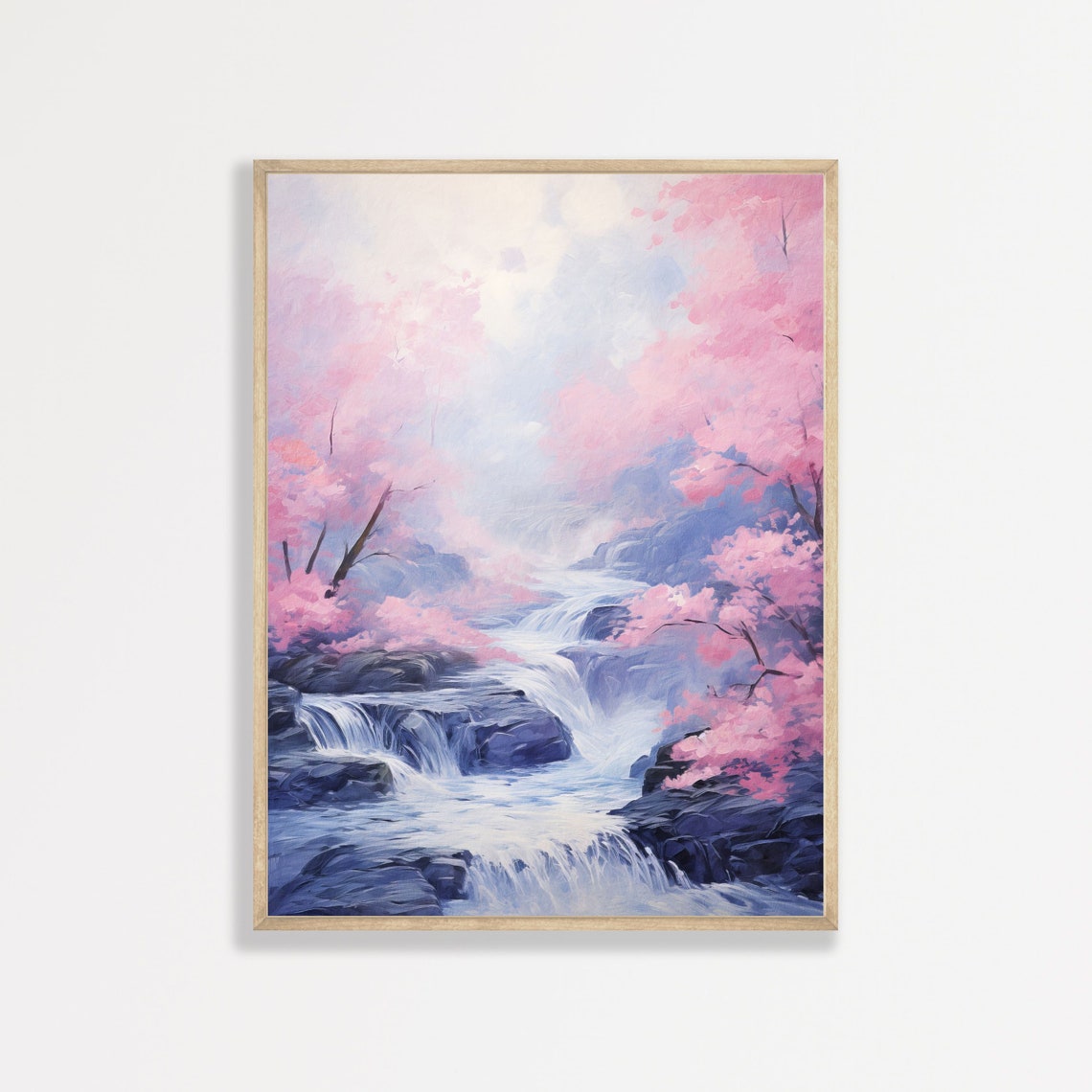 Spring River Print Retro Vintage Wall Art Minimal Apartment Home Decor Aesthetic Landscape Poster P 549