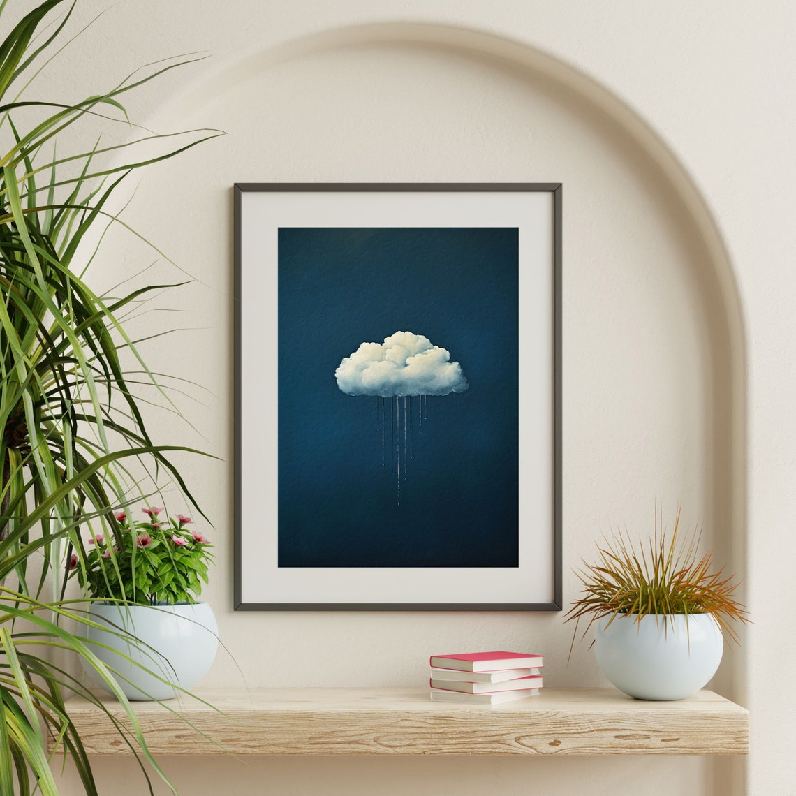 Abstract Cloud Print Modern Wall Art Maximalist Decor Minimal Dark Art Print P 739 - Image 2