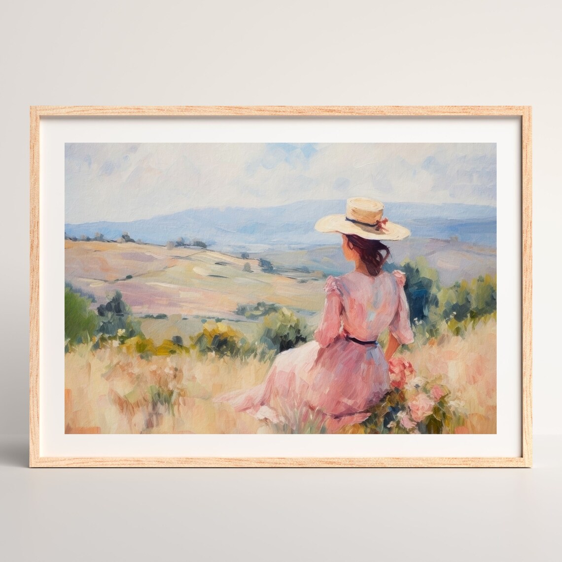Retro Woman Portrait, Vintage Oil Painting Art Print - Image 2
