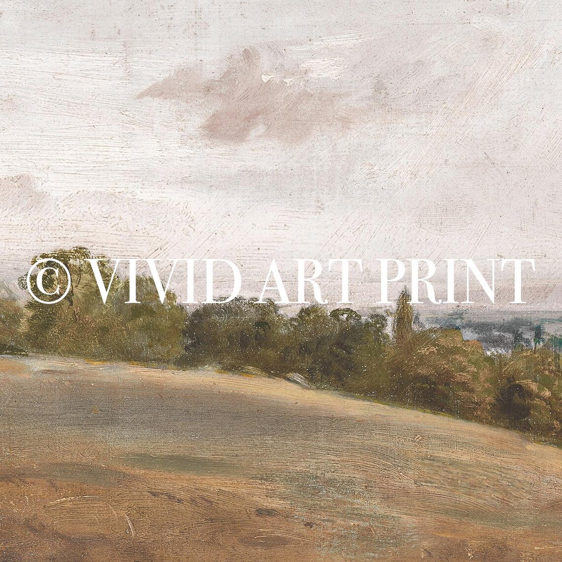 Vintage Landscape Art Print, Rustic Farmhouse - Image 4
