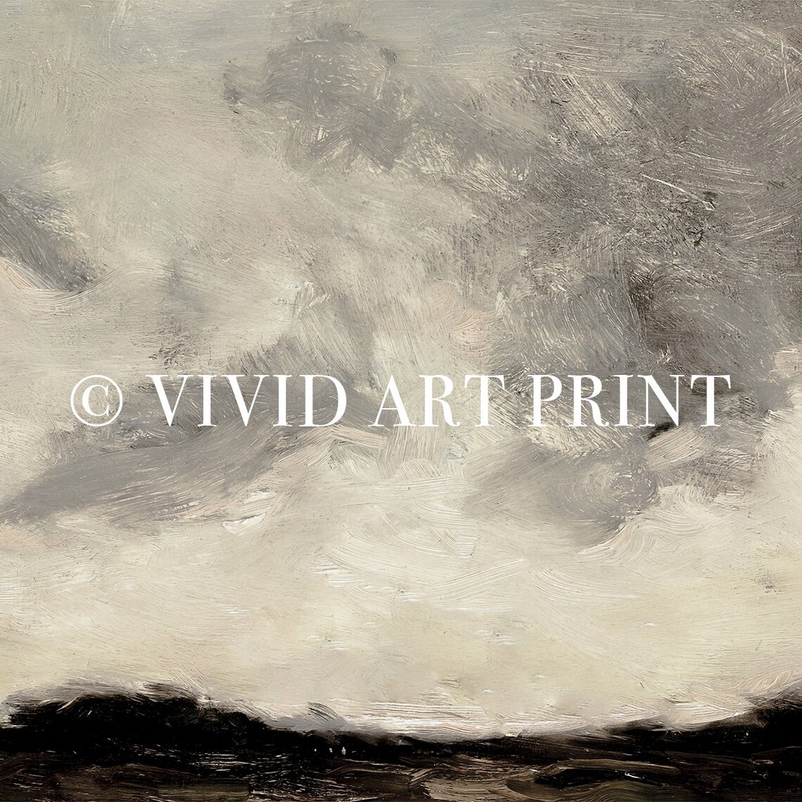 Abstract Landscape Night Sky, Vintage Home Decor - Image 4