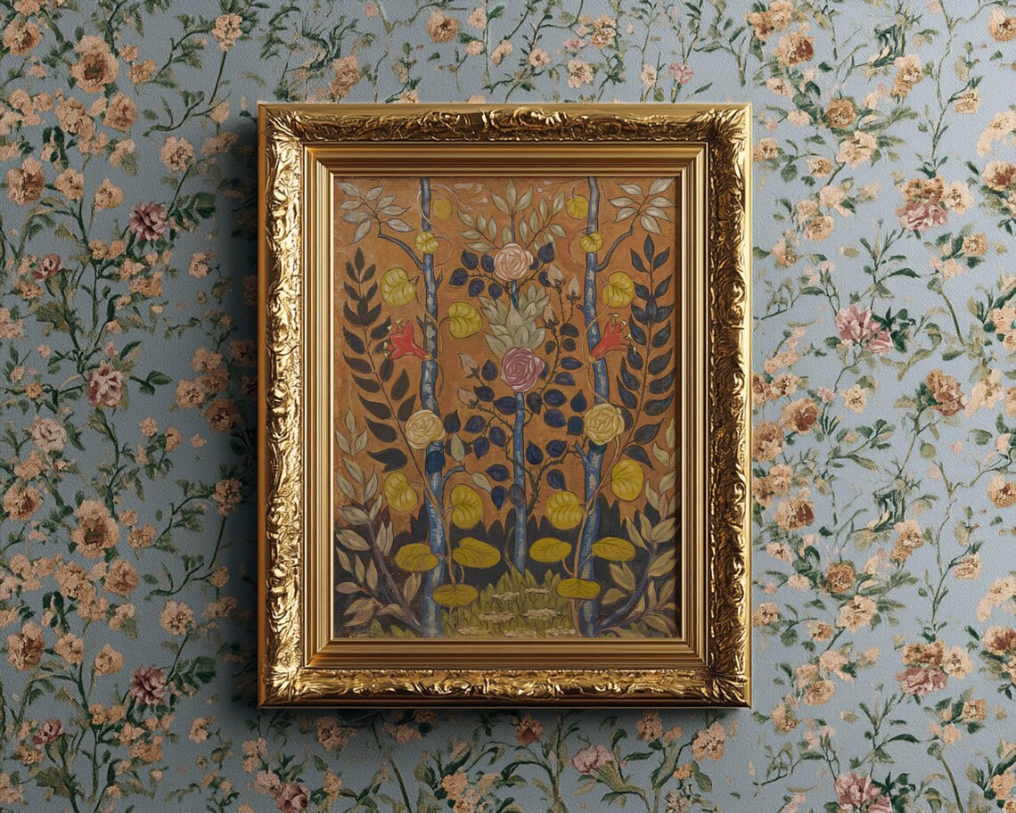 Vintage Botanical Foliage Abstract Floral Bouquet - Image 2