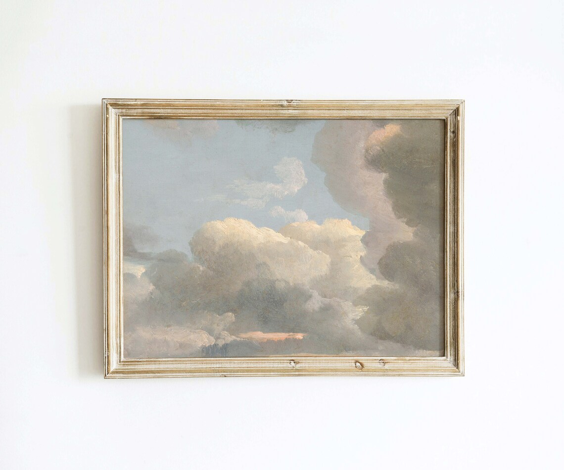 Vintage Cloud Study, Early Evening Wall Art Print - Image 2