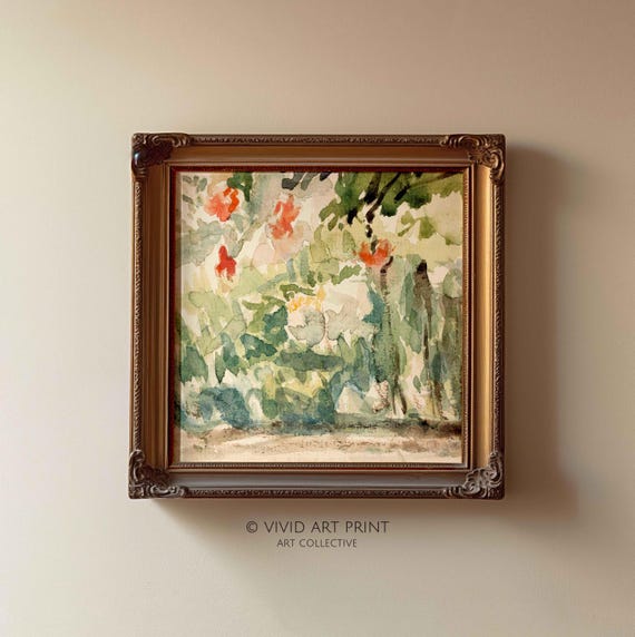Vintage Garden Botanical Cottage Core Art Print