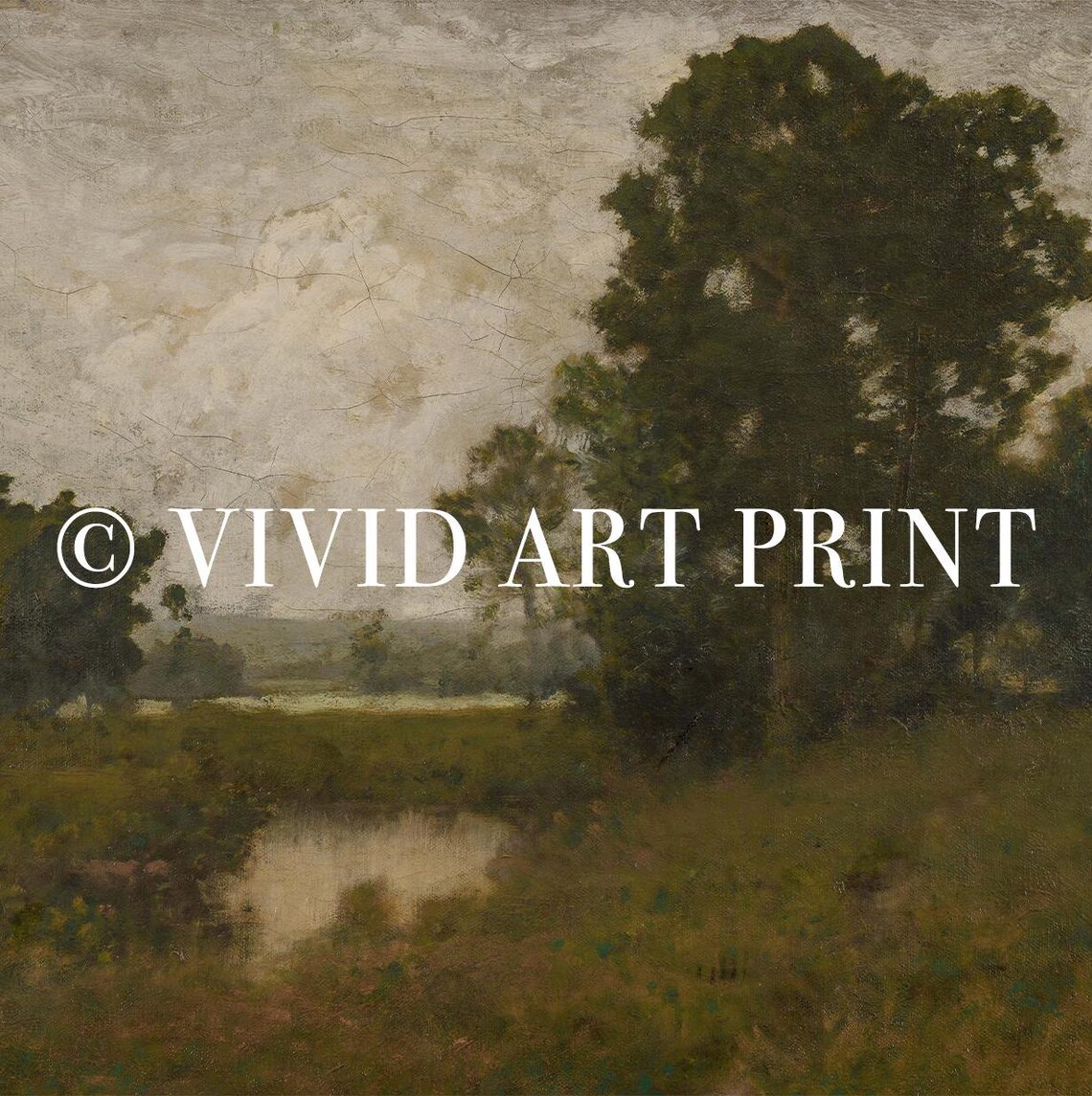 Moody Countryside Landscape, Vintage Tonalist Art Print - Image 4