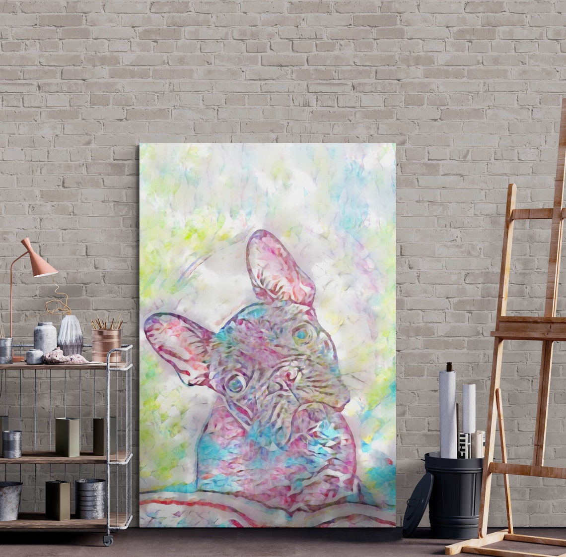 Wall Art Poster Colorful Print French Bulldog Wall Dcor French Bulldog Wall Art Print Art Wall Dog Living Room Wall Art Entry Hall - Image 6