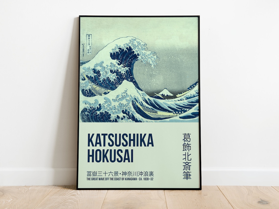 Katsushika Hokusai The Great Wave Exhibition Poster