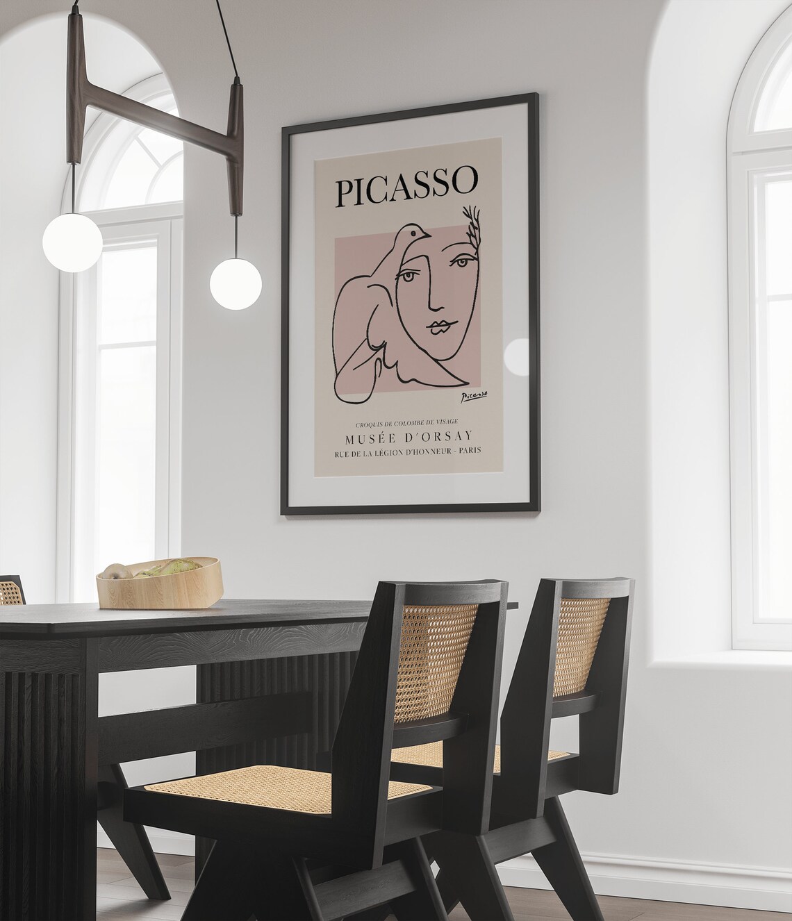 Picasso Exhibition Vintage Line Art Poster - Image 2