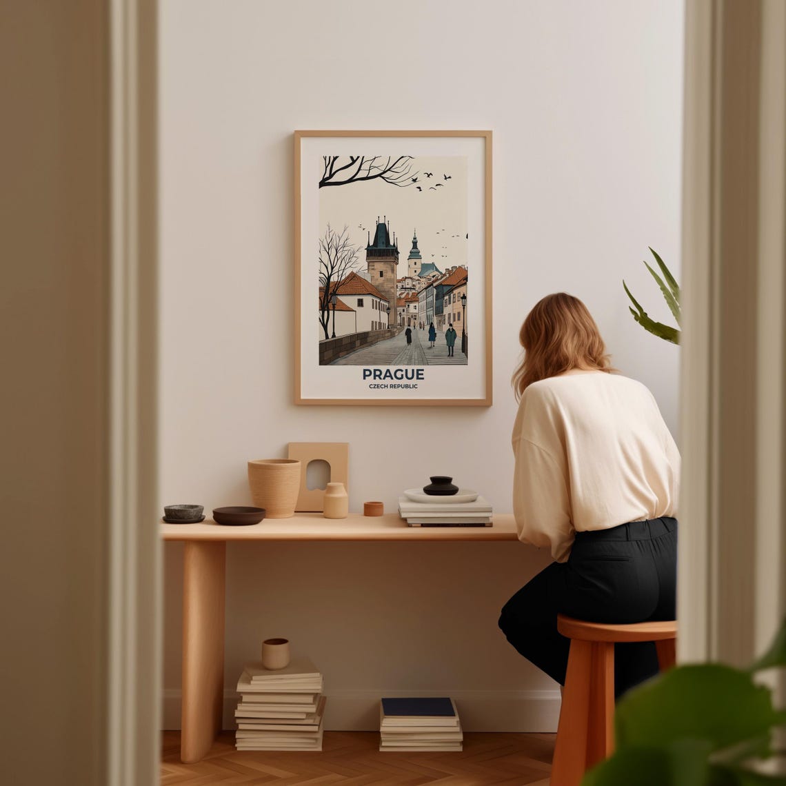 Prague Travel Poster Prague Poster Prague Travel Print Prague City Print Travel Print Travel Poster Prague Wall Decor Prague Art Print - Image 2