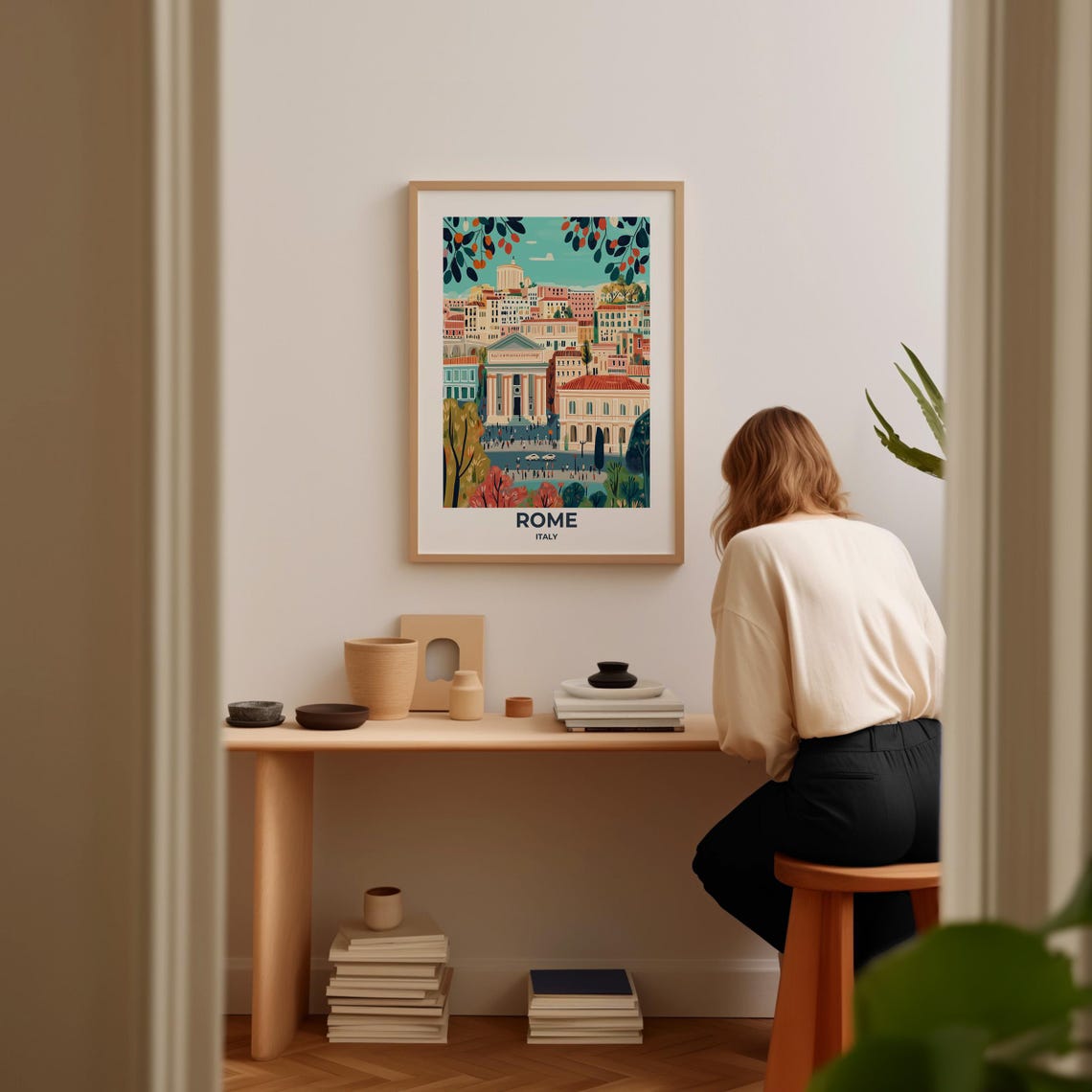 Rome Travel Poster Rome Poster Rome Travel Print Rome City Print Travel Print Travel Poster Rome Wall Decor Italy Travel Poster - Image 3