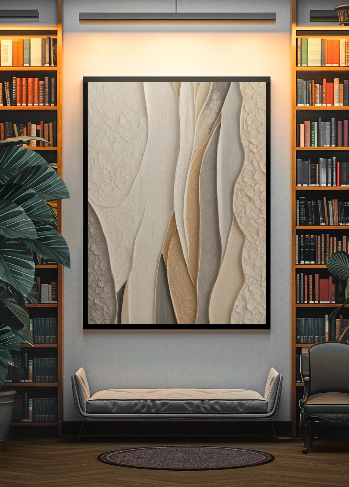 Boho Minimalist Textured Art Print, Modern Organic - Image 4