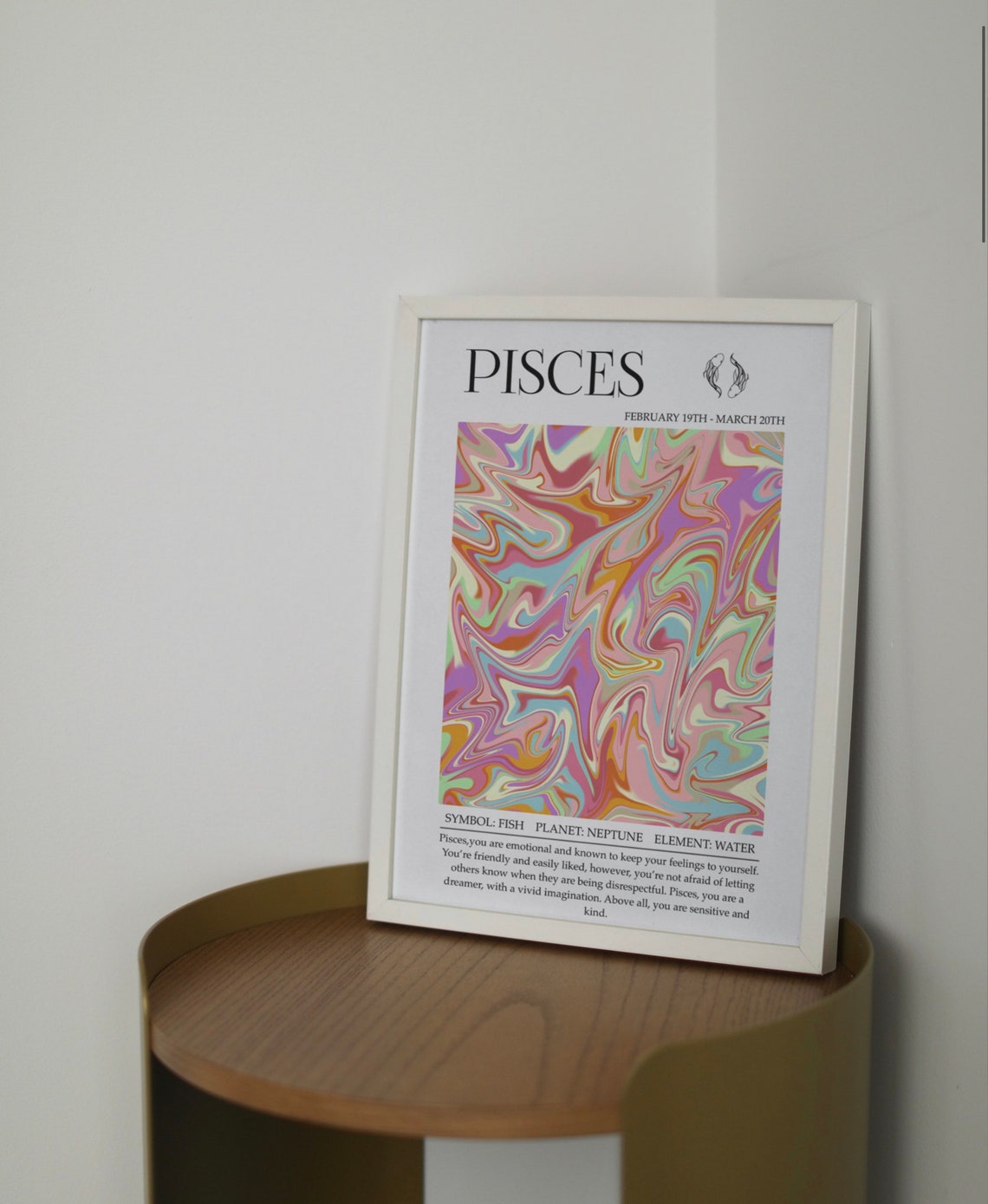 Pisces Zodiac Print, Astrology Birthday Gift - Image 4