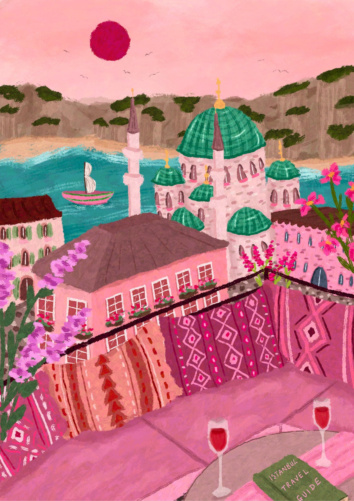 Istanbul Istanbul Vintage City Art Print - Image 2