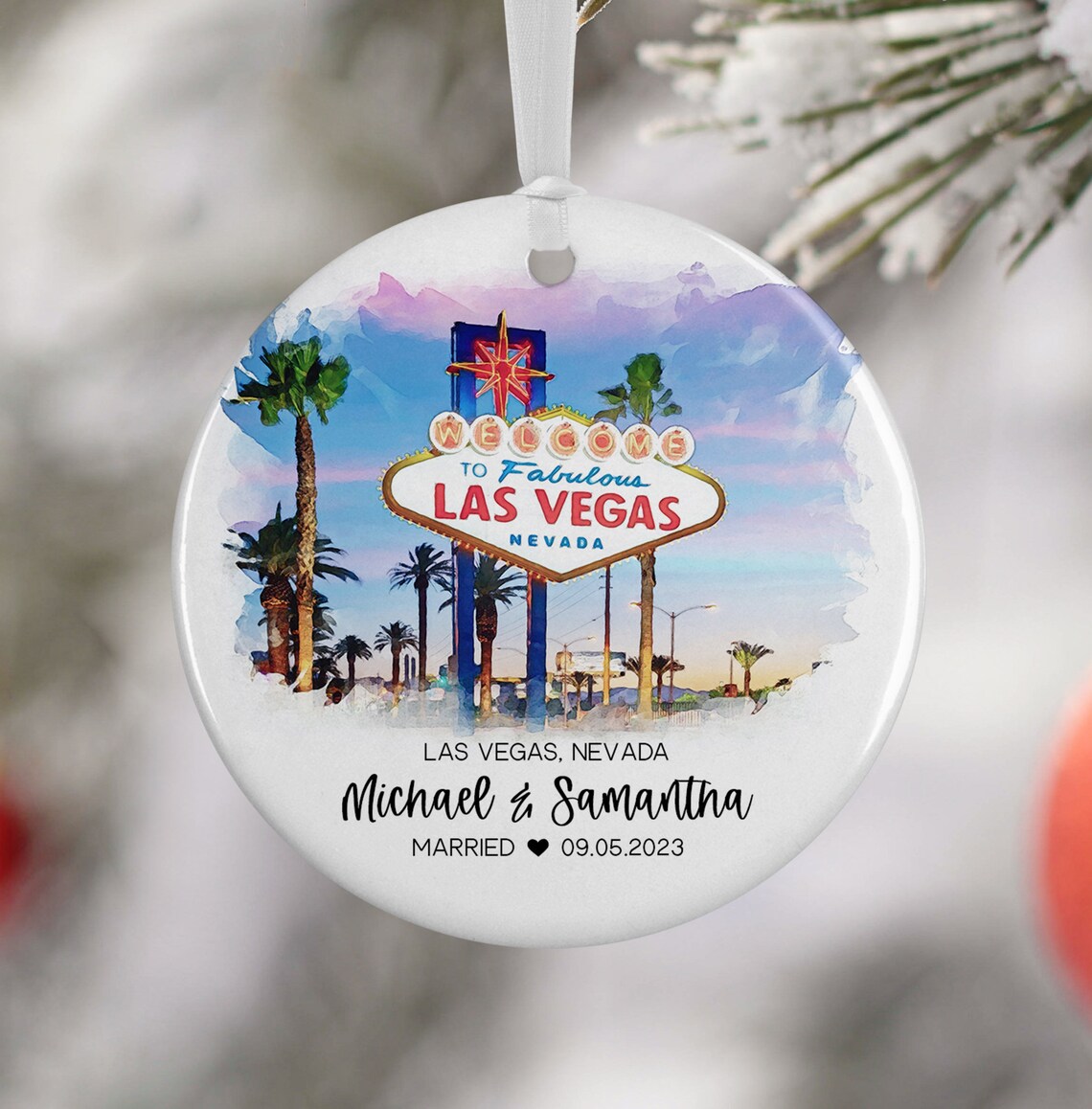 Custom Las Vegas Travel Ornament Art Print