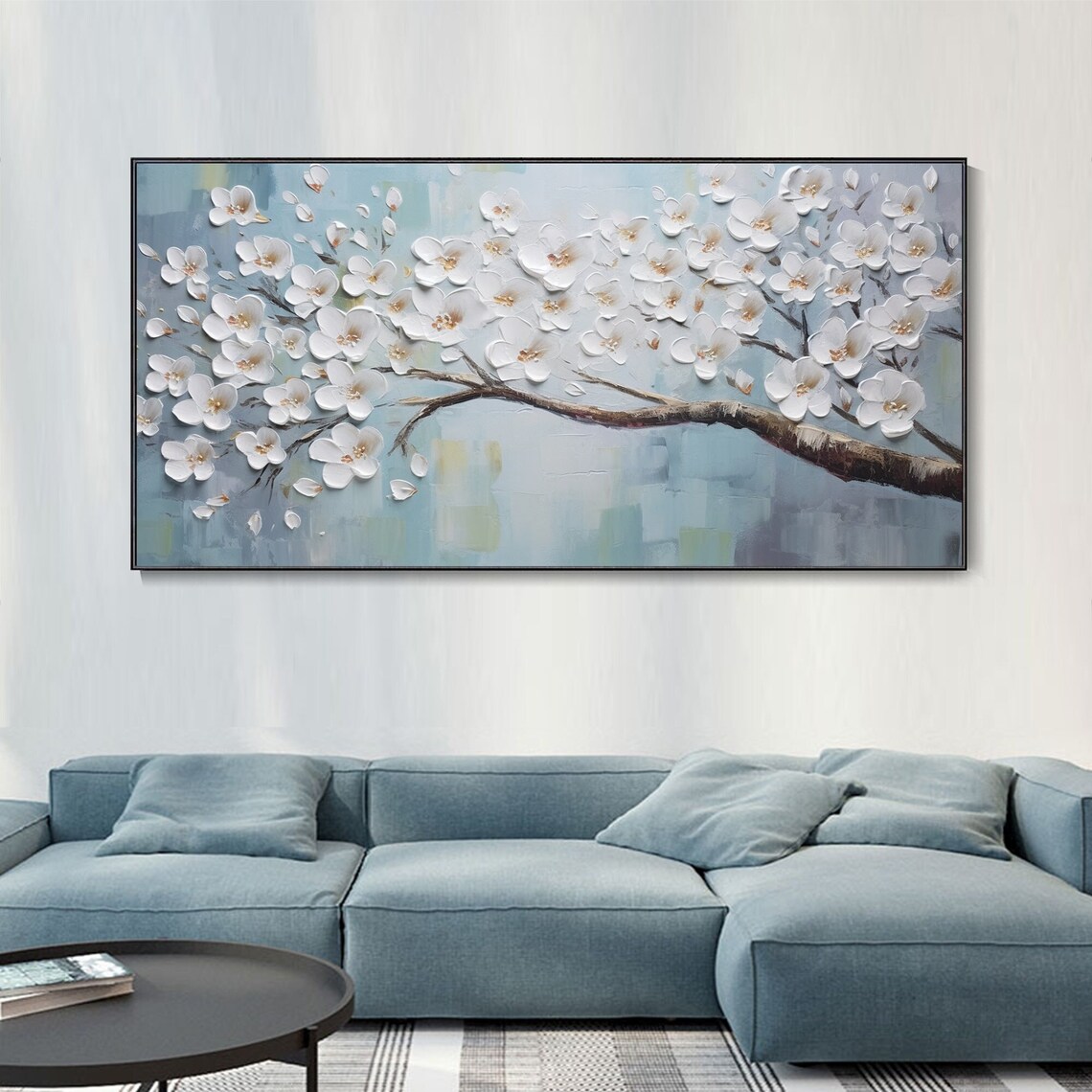 Blossoming Tree Floral Wall Art Print, Abstract Boho