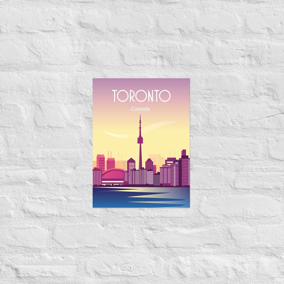Toronto Canada CN Tower Sunset Skyline Scenic Travel Art Poster - Image 5