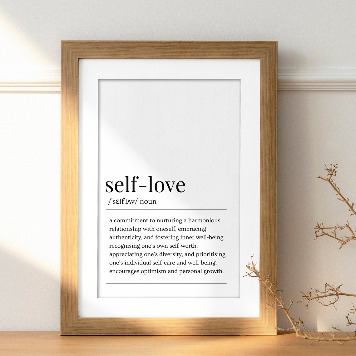 Self Love Dictionary Definition Affirmation Mental Health Poster - Image 2