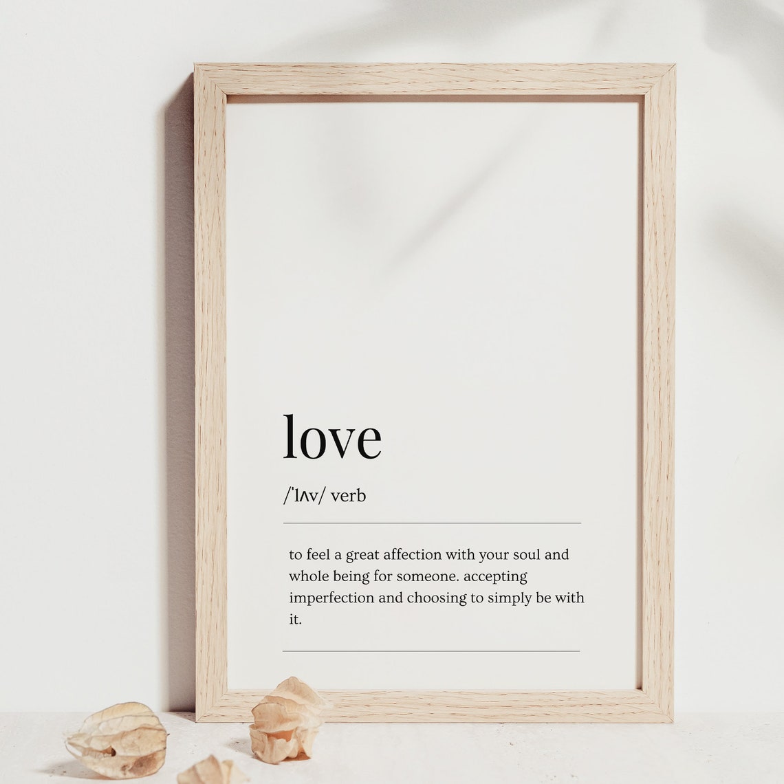 Love Dictionary Definition White Minimalist Typography Poster - Image 7