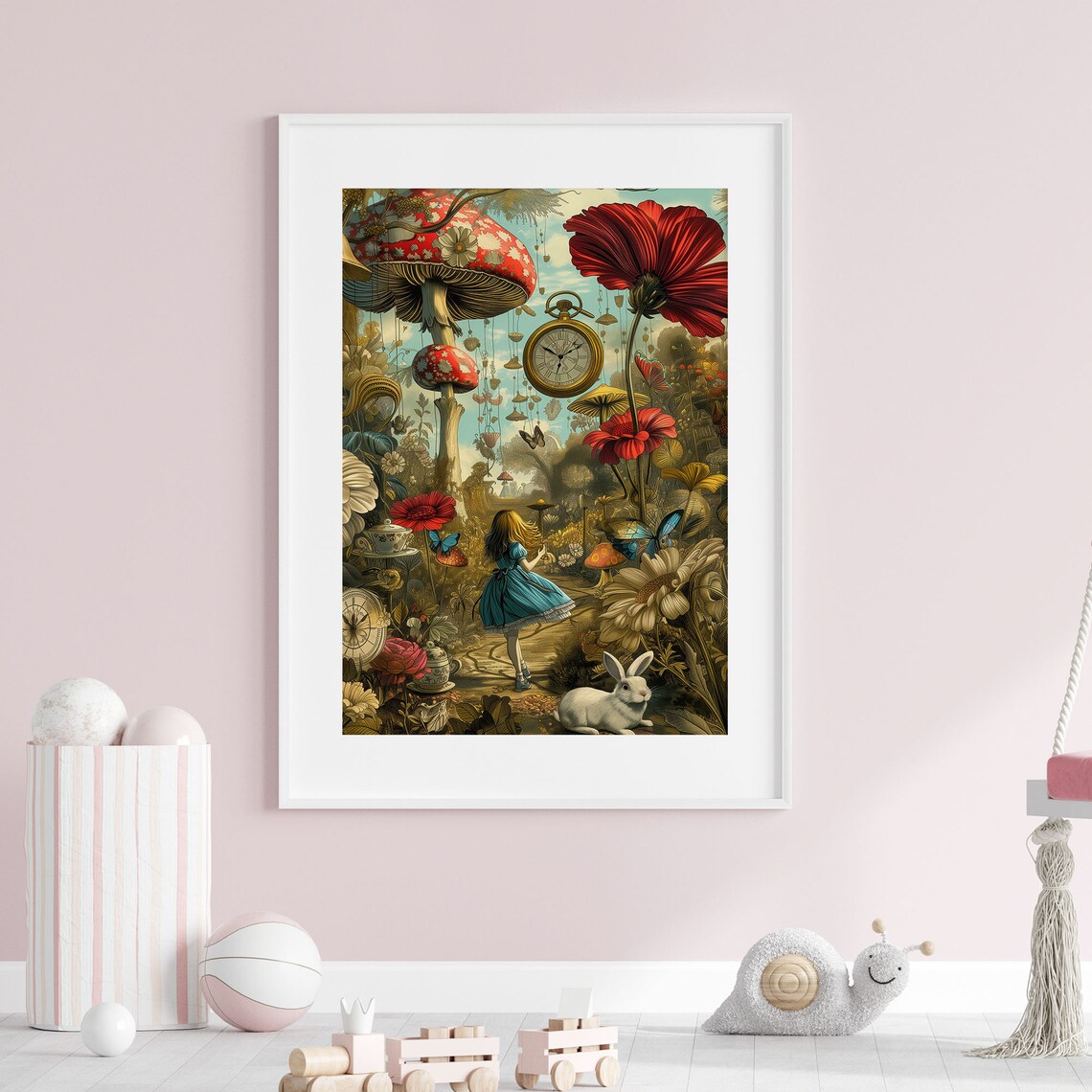 Alice in Wonderland Vintage Storybook Illustration Print - Image 4