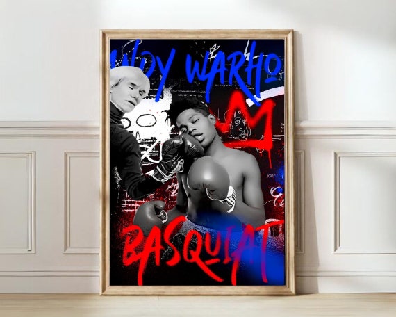 Basquiat Print Warhol Print Jeanmichel Basquiat Poster Exhibition Poster Maximalist Print Expressionist Print Men Wall Art