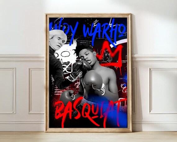 Jean-Michel Basquiat Andy Warhol Graffiti Boxer Pop Art Poster
