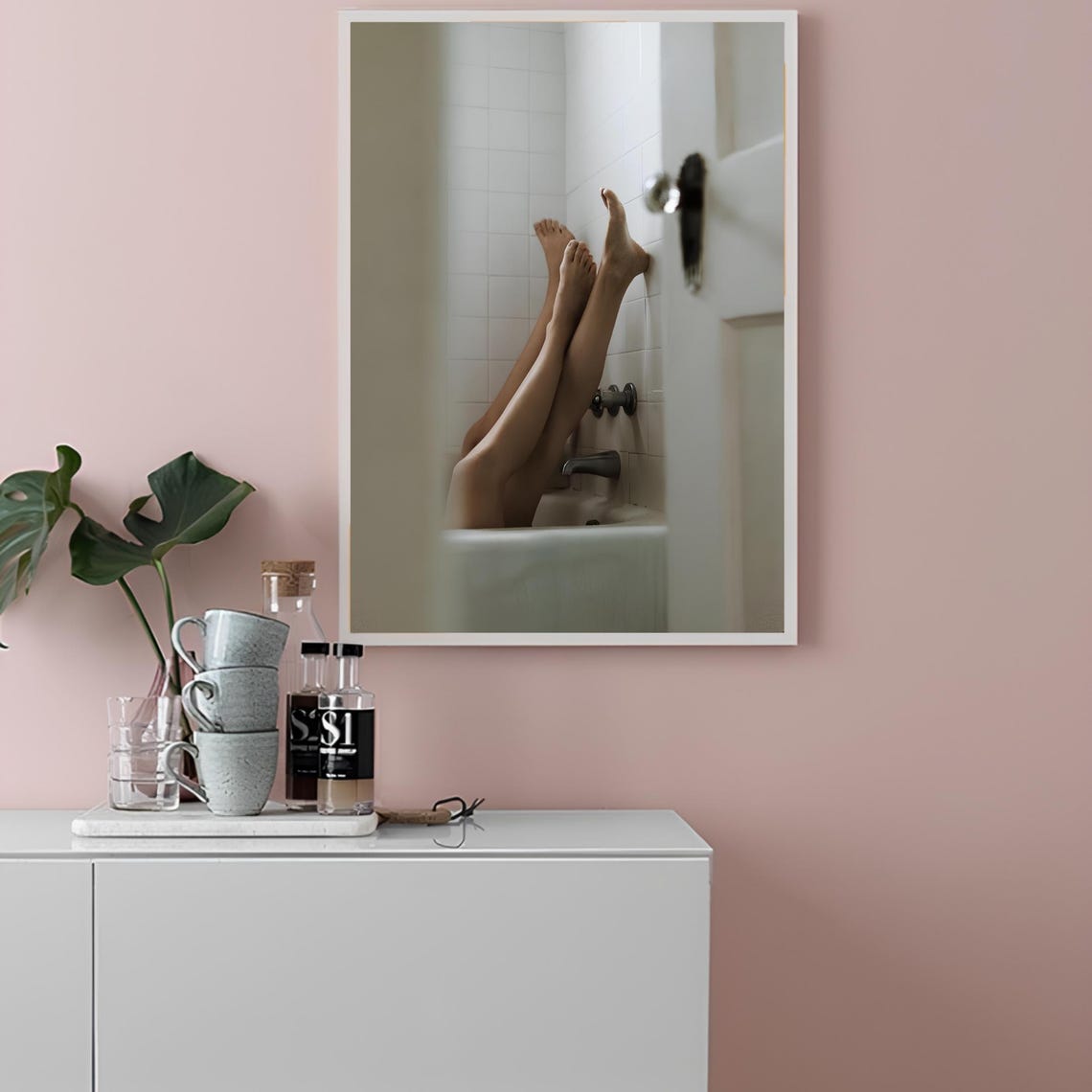 Bathtub Bare Legs Vintage Fine Art Photography Bathroom Poster - Image 2