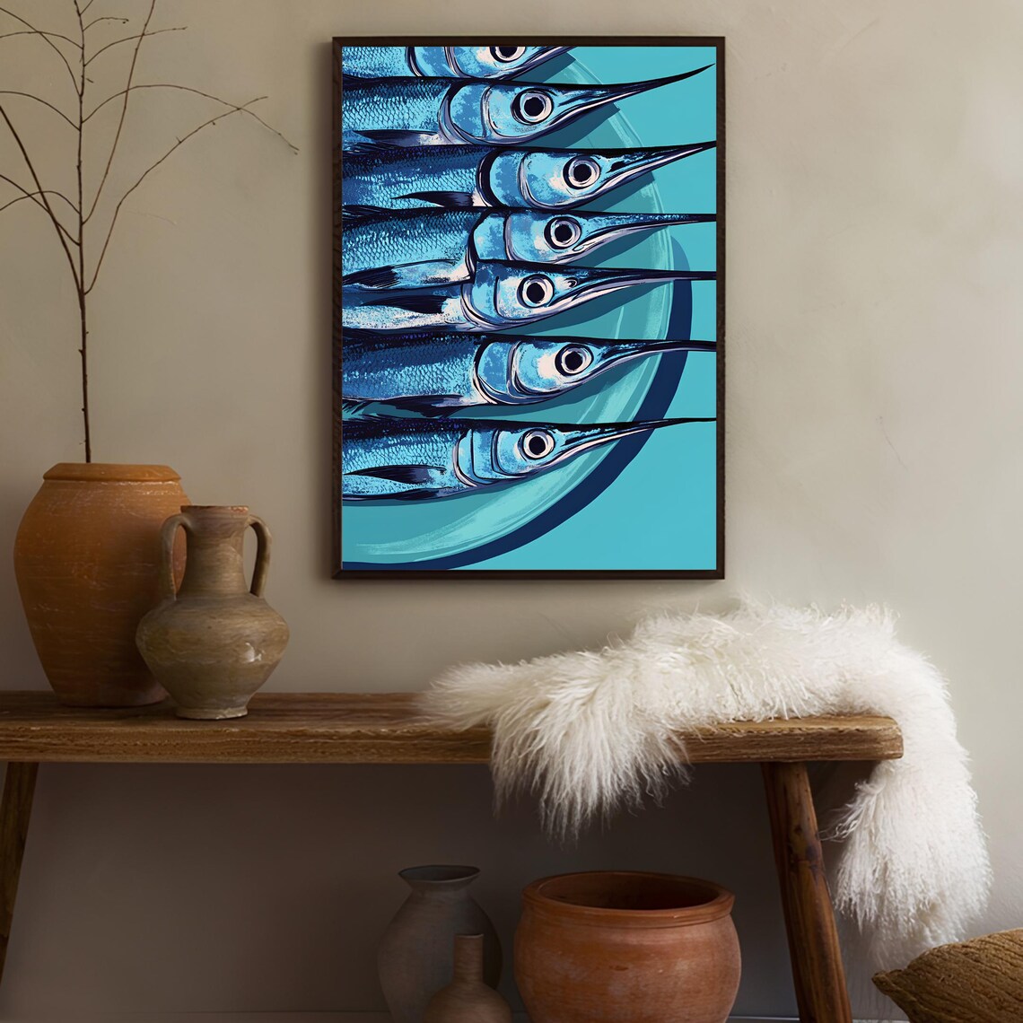 Swordfish Vintage Fish Illustration Poster Print - Image 3