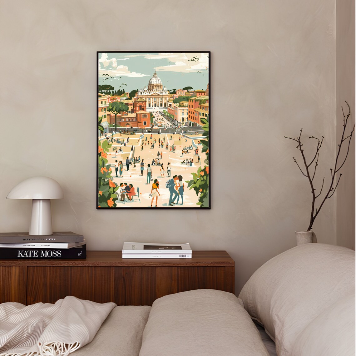 Rome Illustration Travel Poster, Italy Wall Art - Image 2