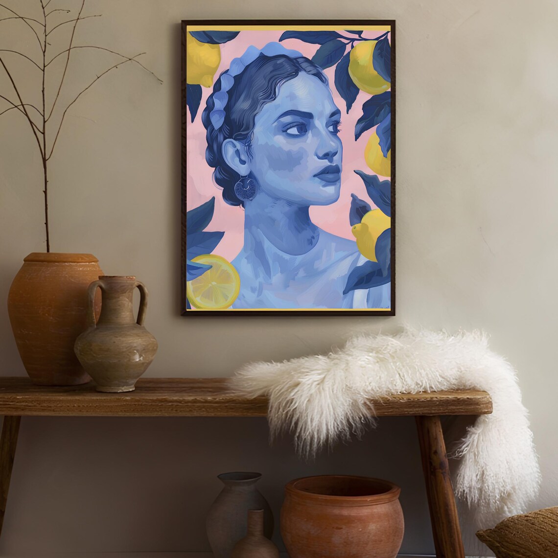 Greek Goddess Print, Matisse-Inspired Colorful Illustration - Image 2