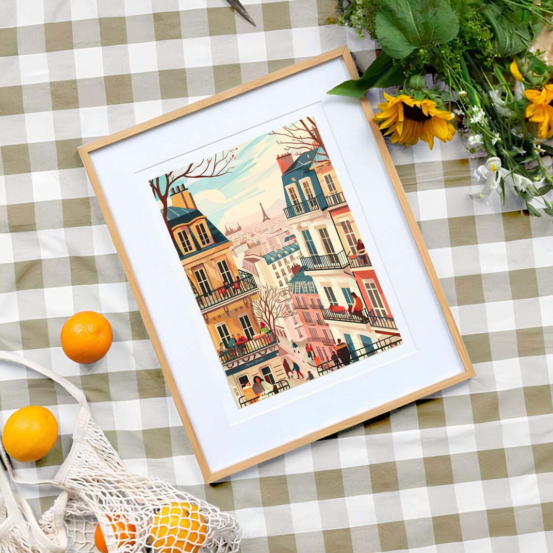 Paris Illustration Travel Poster, France Nursery Decor - Image 3