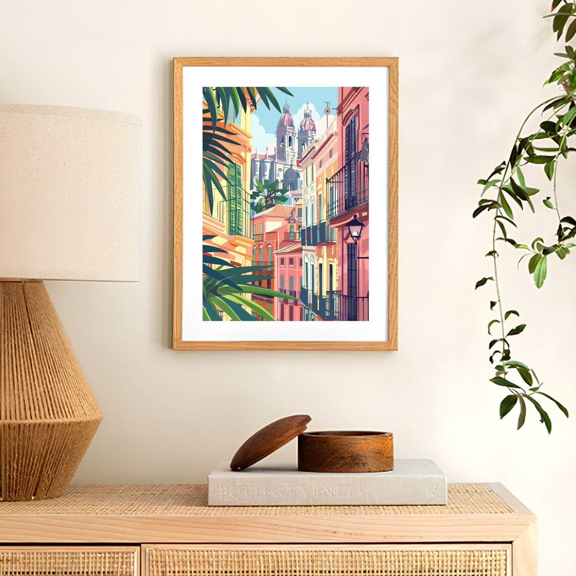 Malaga Illustration Spain Travel Poster, Nursery Print - Image 2