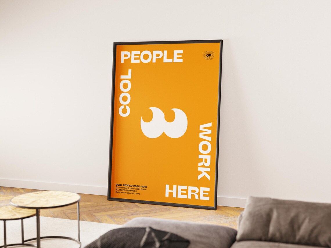 Cool People Work Here Typography Print - Image 2