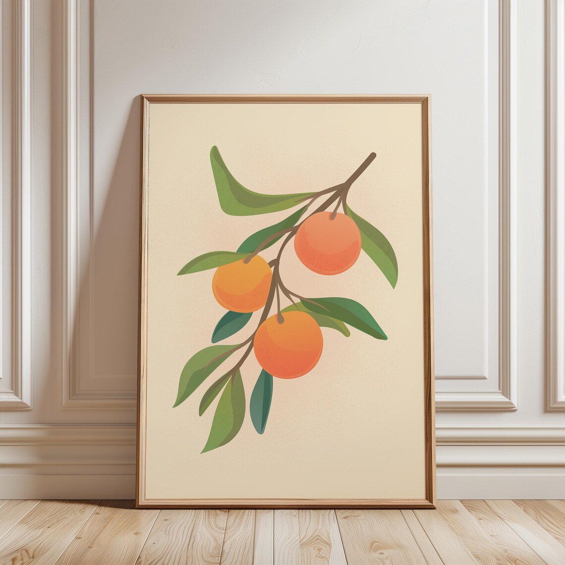 Botanical Orange Summer Art Print - Image 3