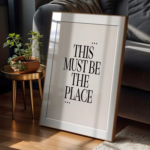 Talking Heads This Must Be the Place Minimalist Lyric Poster