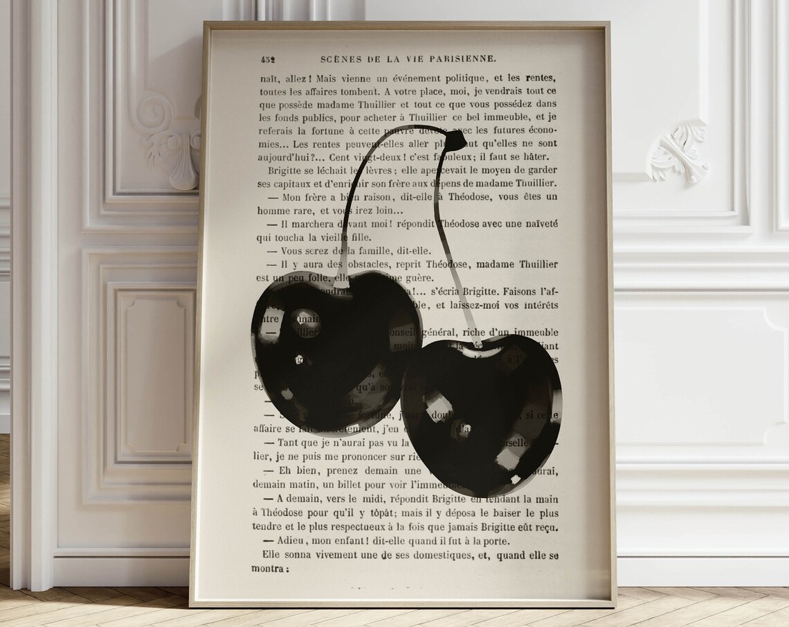 Retro Groovy Black and White Wall Art Print