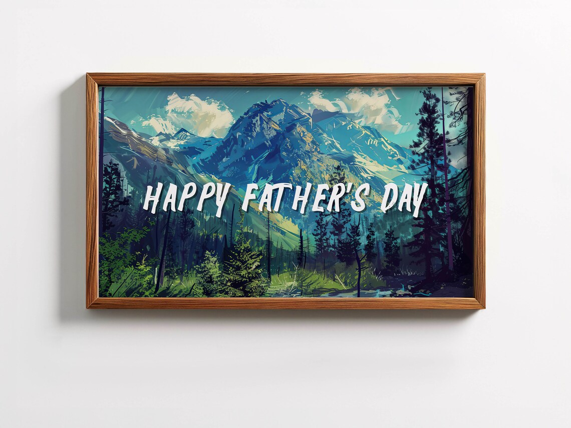 Fathers Day Decor Art Print, Gift For Dad TV Art - Image 6