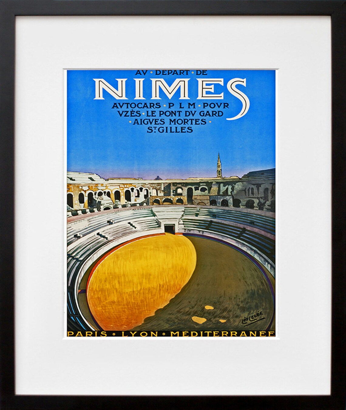 Nimes Roman Arena Vintage French Railway Retro Travel Art Poster - Image 2