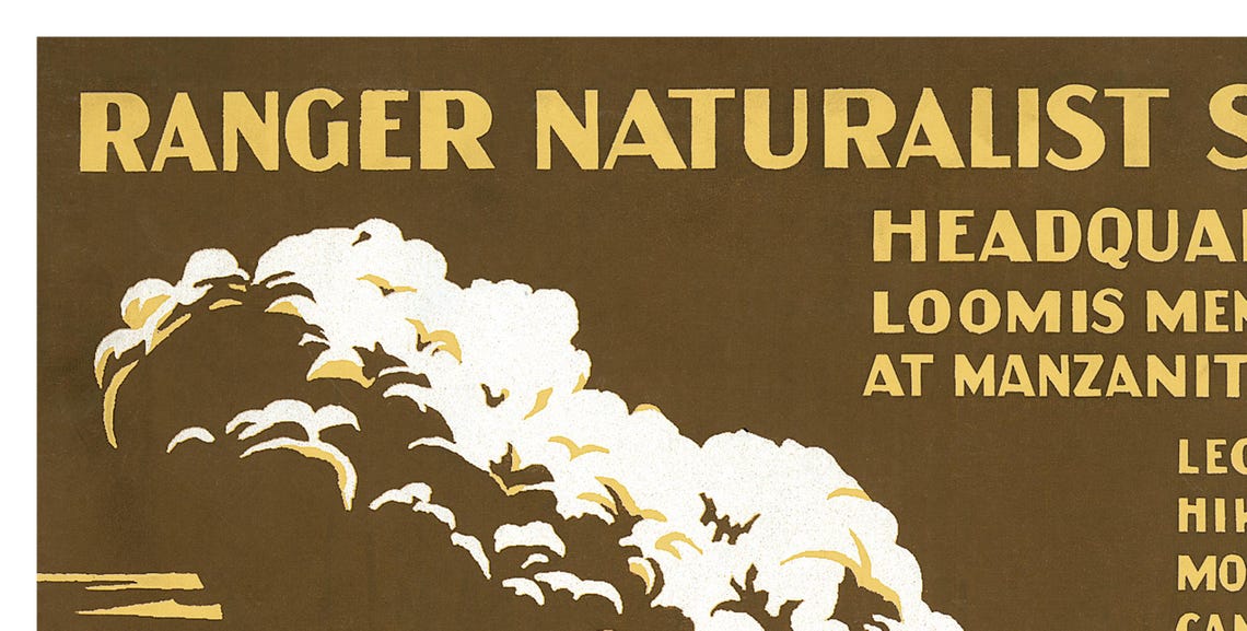 Lassen Volcanic National Park Ranger Naturalist Vintage Park Poster - Image 2