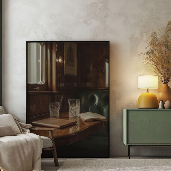 Luxury Study Wall Art, Vintage Inspired Gentleman Decor