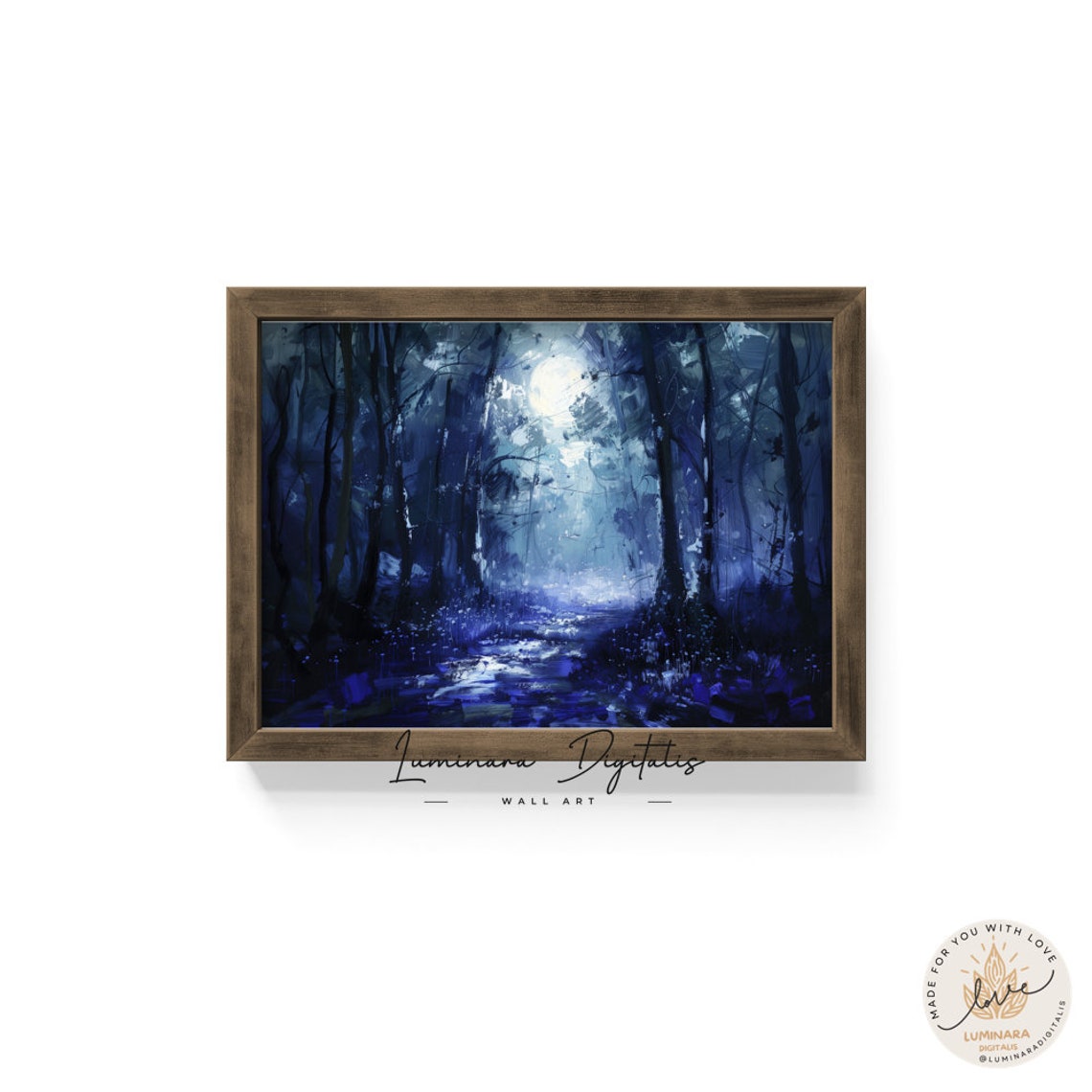 Wall Art Bluebell Forest Wall Art Majestic Nature Inspired Moonlit Item 156 - Image 6