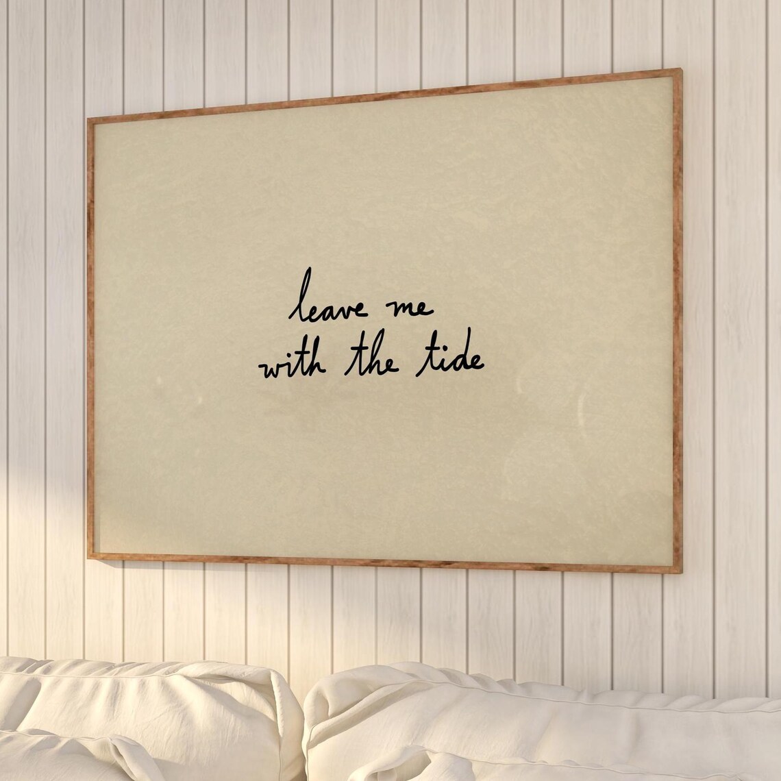 Leave Me With The Tide Handwritten Script Coastal Minimal Quote Print