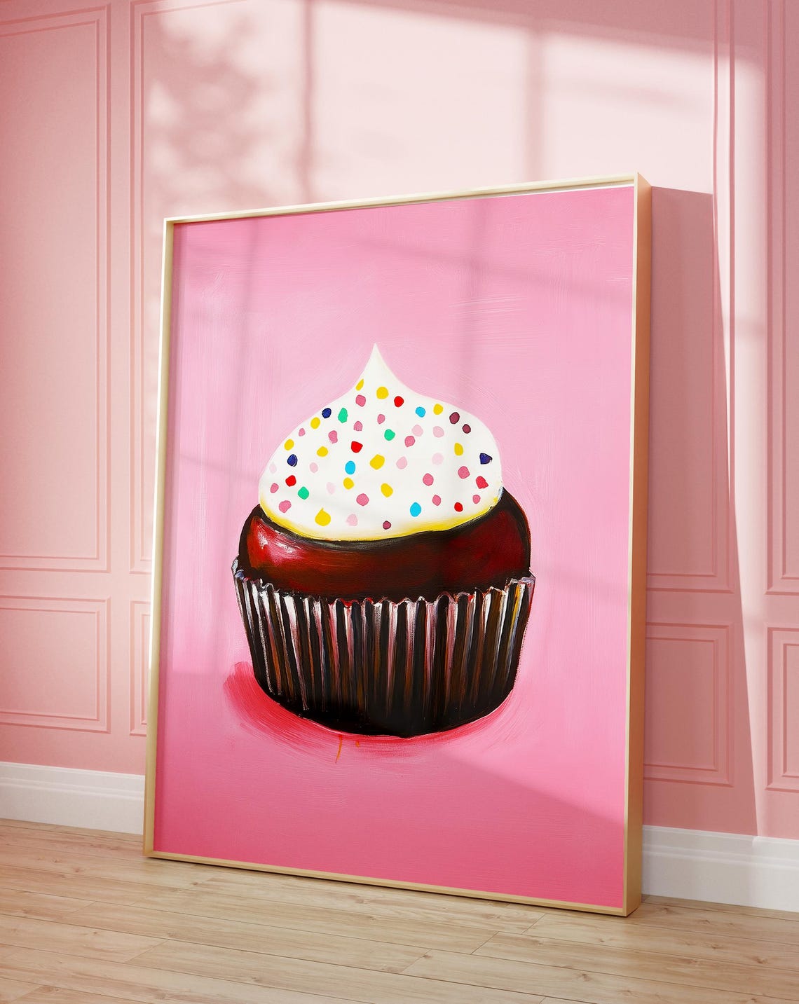 Chocolate Cupcake Wall Art Trendy Print Foodie Bakery Art Apartment Decor Room Decor Kitchen Art Decor Art - Image 5