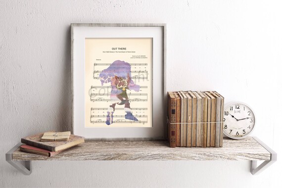 Out There Quasimodo Sheet Music Hunchback Notre Dame Movie Poster